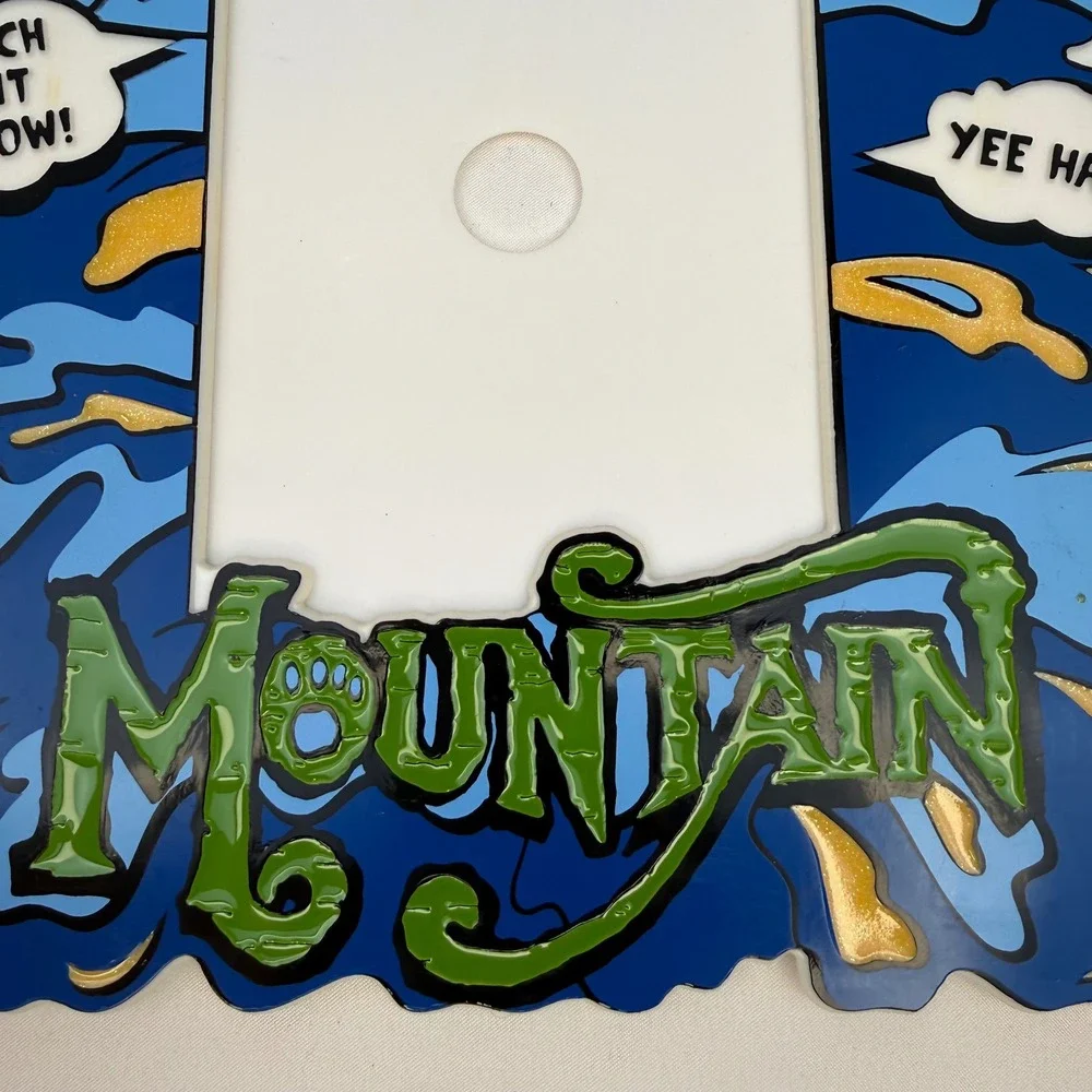 Disney Parks Splash Mountain Photo Frame Blue Green Glitter Ride Souvenir 5x7